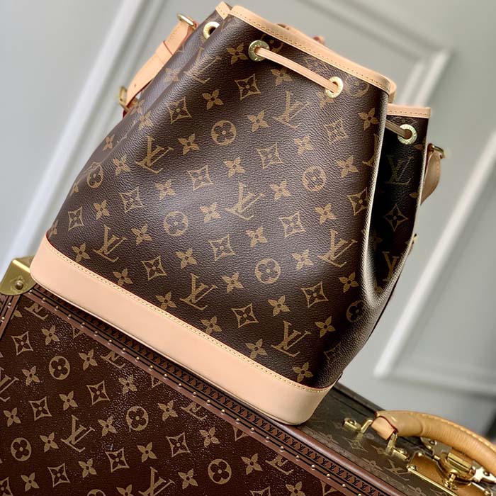 Louis Vuitton LV Women Petit Noé Bucket Bag Monogram Coated Canvas Cowhide Leather