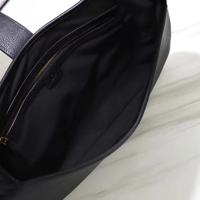 Gucci Women GG Aphrodite Large Shoulder Bag Black Soft Leather