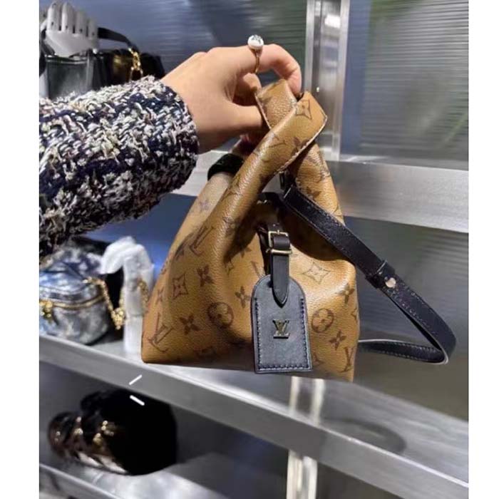 Louis Vuitton LV Women Atlantis BB Monogram Reverse Coated Canvas Cowhide Leather