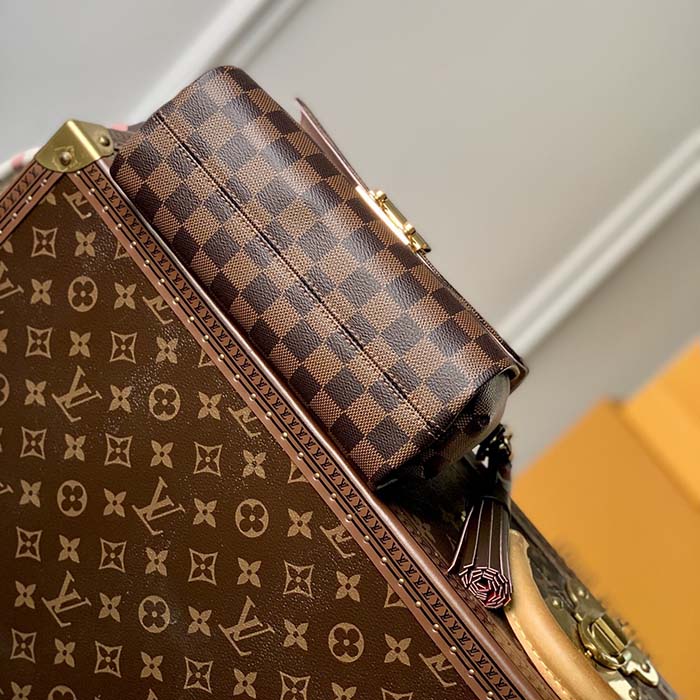 Louis Vuitton LV Women Braided Croisette Brown Damier Ebene Coated Canvas