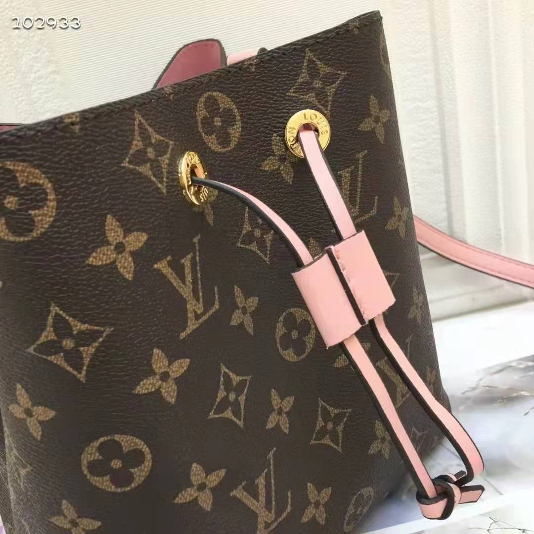 Louis Vuitton Women NéoNoé Bucket Bag Rose Poudré Pink Monogram Coated Canvas