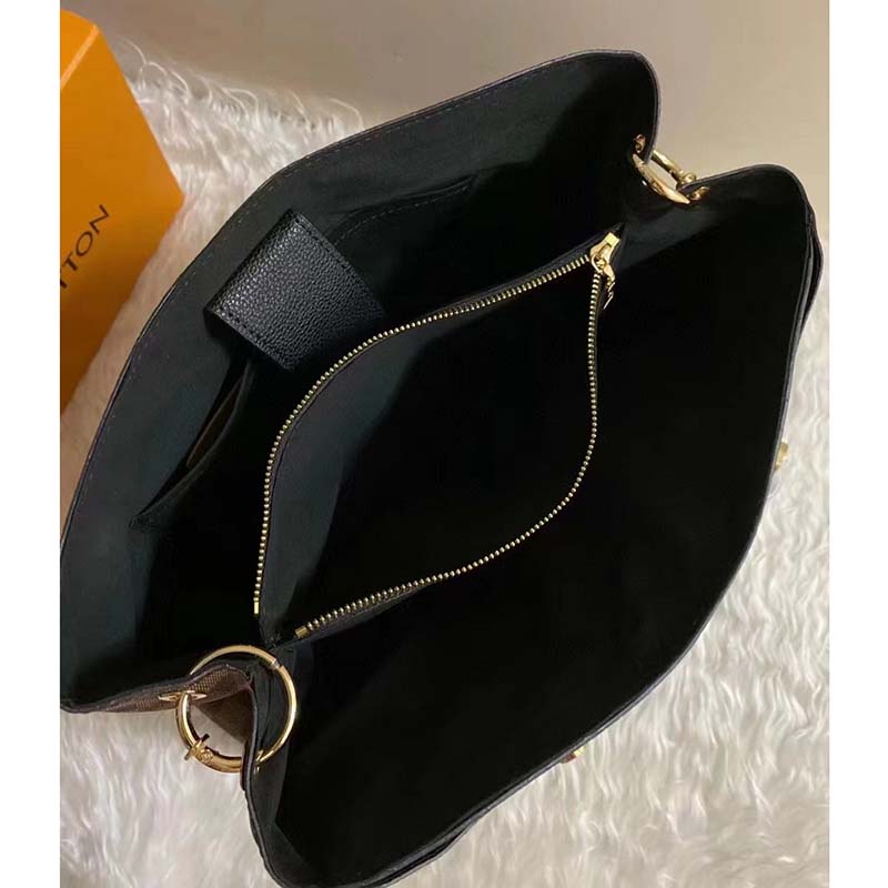 Louis Vuitton LV Unisex Riverside Tote Black Brown Damier Ebene Coated Canvas