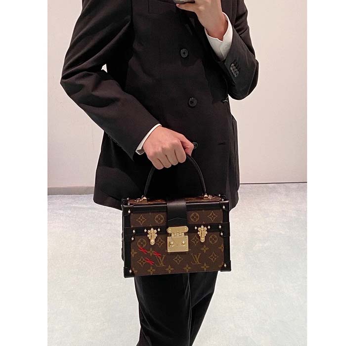 Louis Vuitton LV Unisex Petite Malle V. Monogram Coated Canvas S-Lock