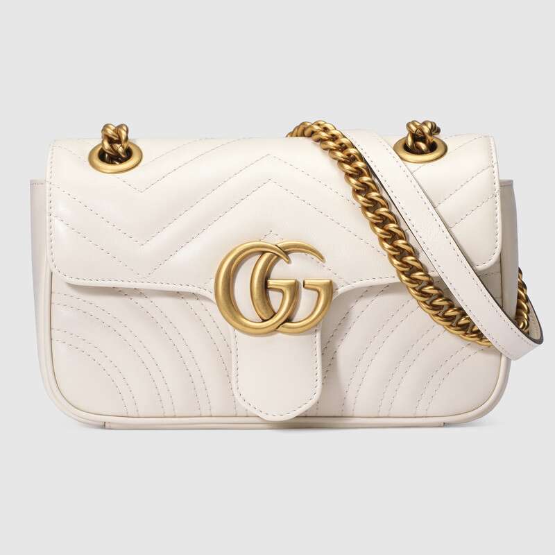 Gucci GG Women GG Marmont Matelassé Mini Bag in Matelassé Chevron Leather