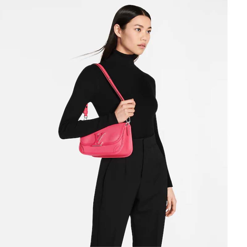 Louis Vuitton LV Women Buci Crossbody Pink Epi Grained Smooth Cowhide Leather