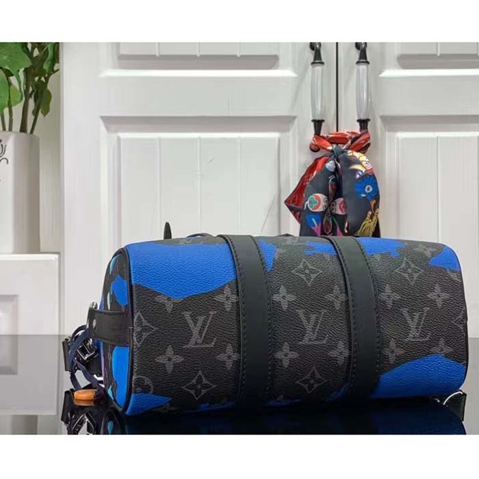 Louis Vuitton LV Unisex Keepall Bandoulière 25 Sunrise Eclipse Reverse Coated Canvas