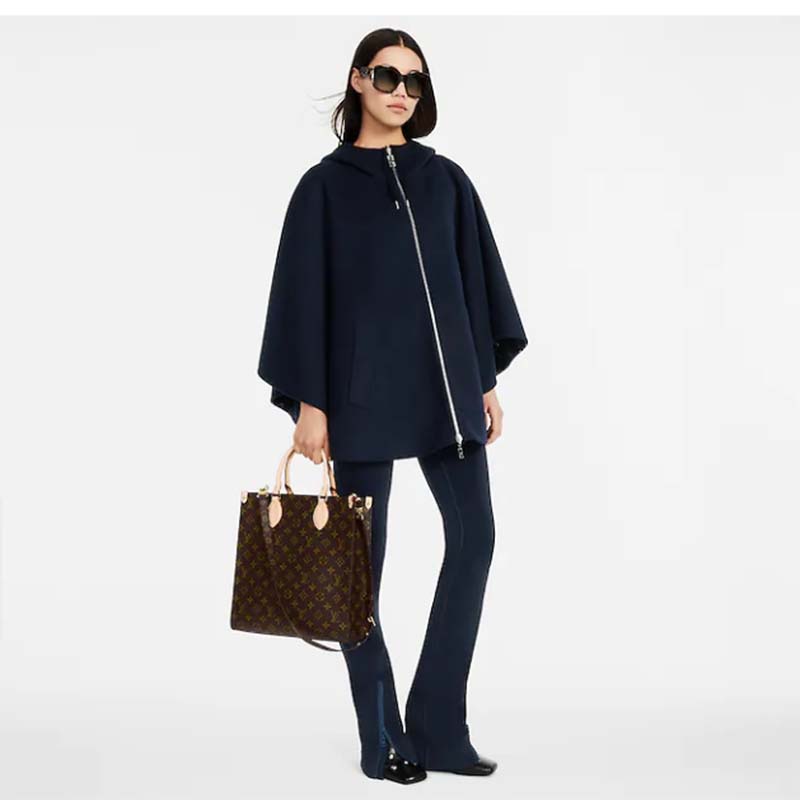 Louis Vuitton Unisex Sac Plat MM Handbag Monogram Coated Canvas Textile Lining