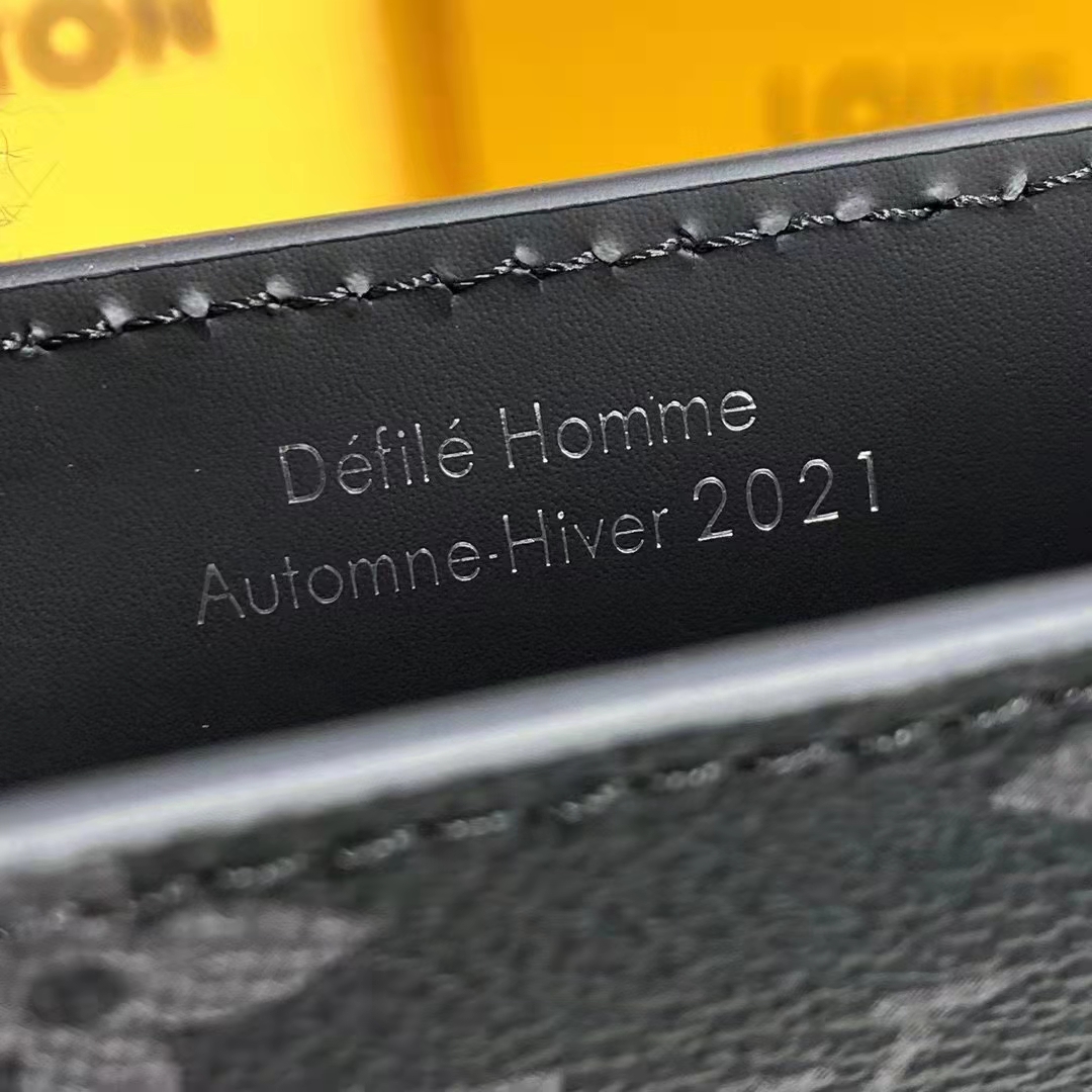 Louis Vuitton LV Unisex Trunk Pouch Black Monogram Eclipse Canvas Leather