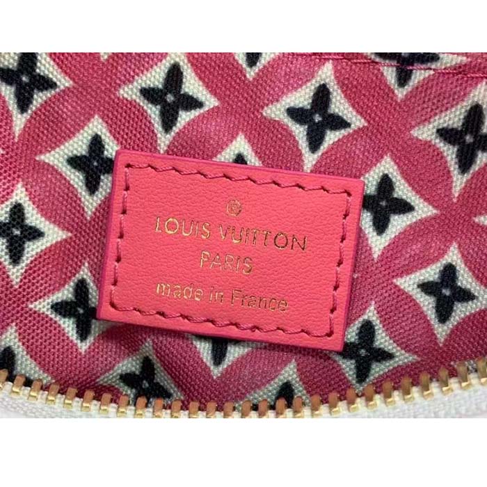Louis Vuitton Women LV Speedy Bandoulière 25 Pink Monogram Coated Canvas Double Zip Padlock
