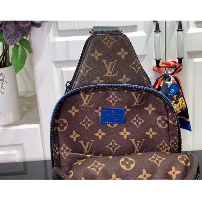 Louis Vuitton LV Unisex Avenue Slingbag NM Atlantic Blue Monogram Coated Canvas