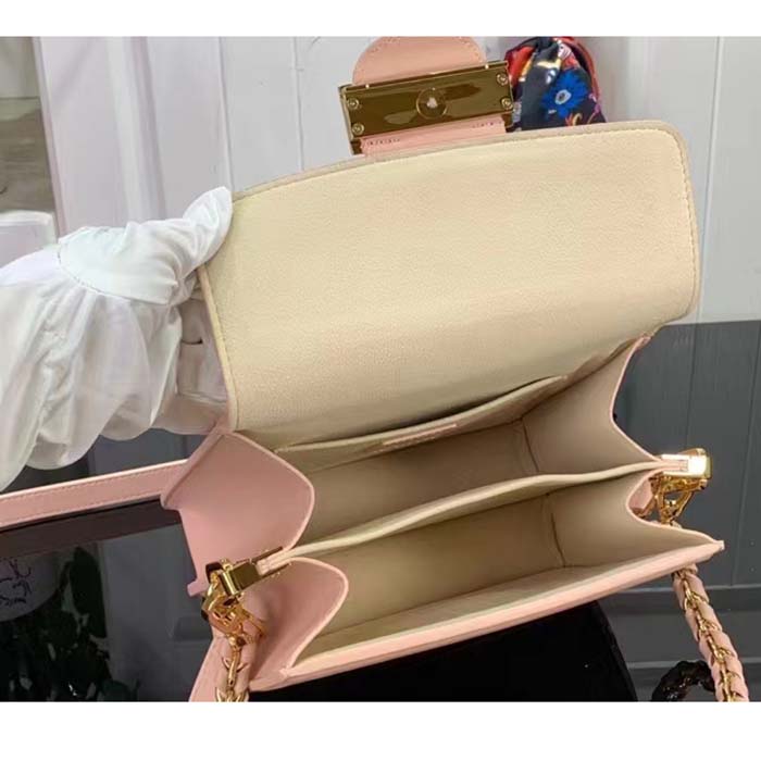 Louis Vuitton LV Women Mini Dauphine Handbag Pink Epi Grained Cowhide Leather