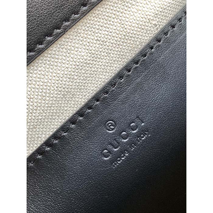 Gucci Women GG Matelassé Leather Small Bag Black Double G
