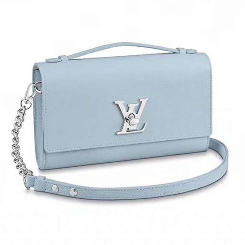 Louis Vuitton LV Women Lockme Clutch Soft Grained Calfskin