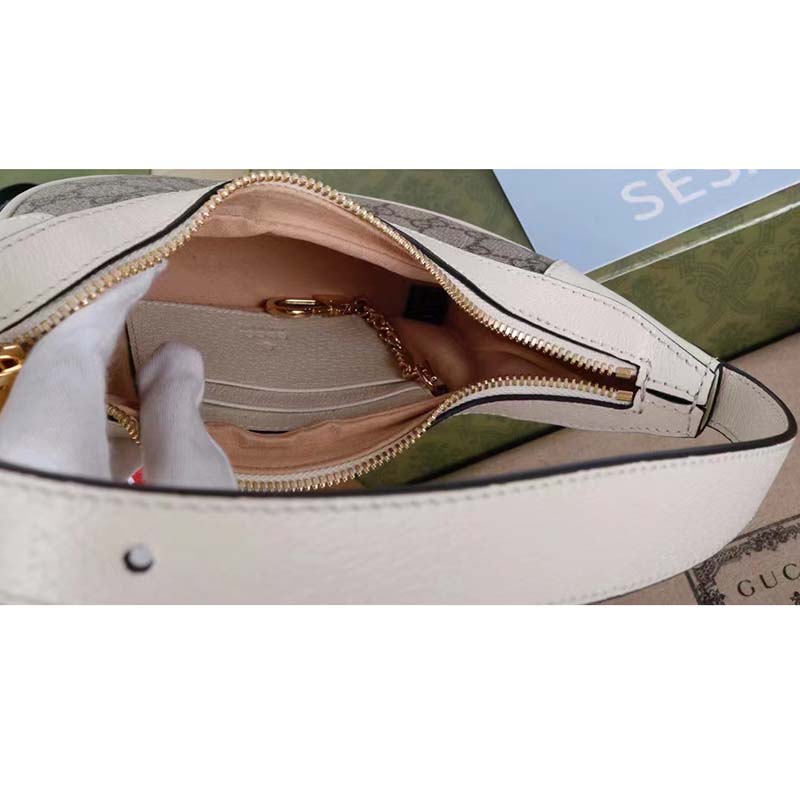 Gucci Women Ophidia GG Mini Bag Beige Ebony GG Supreme Canvas