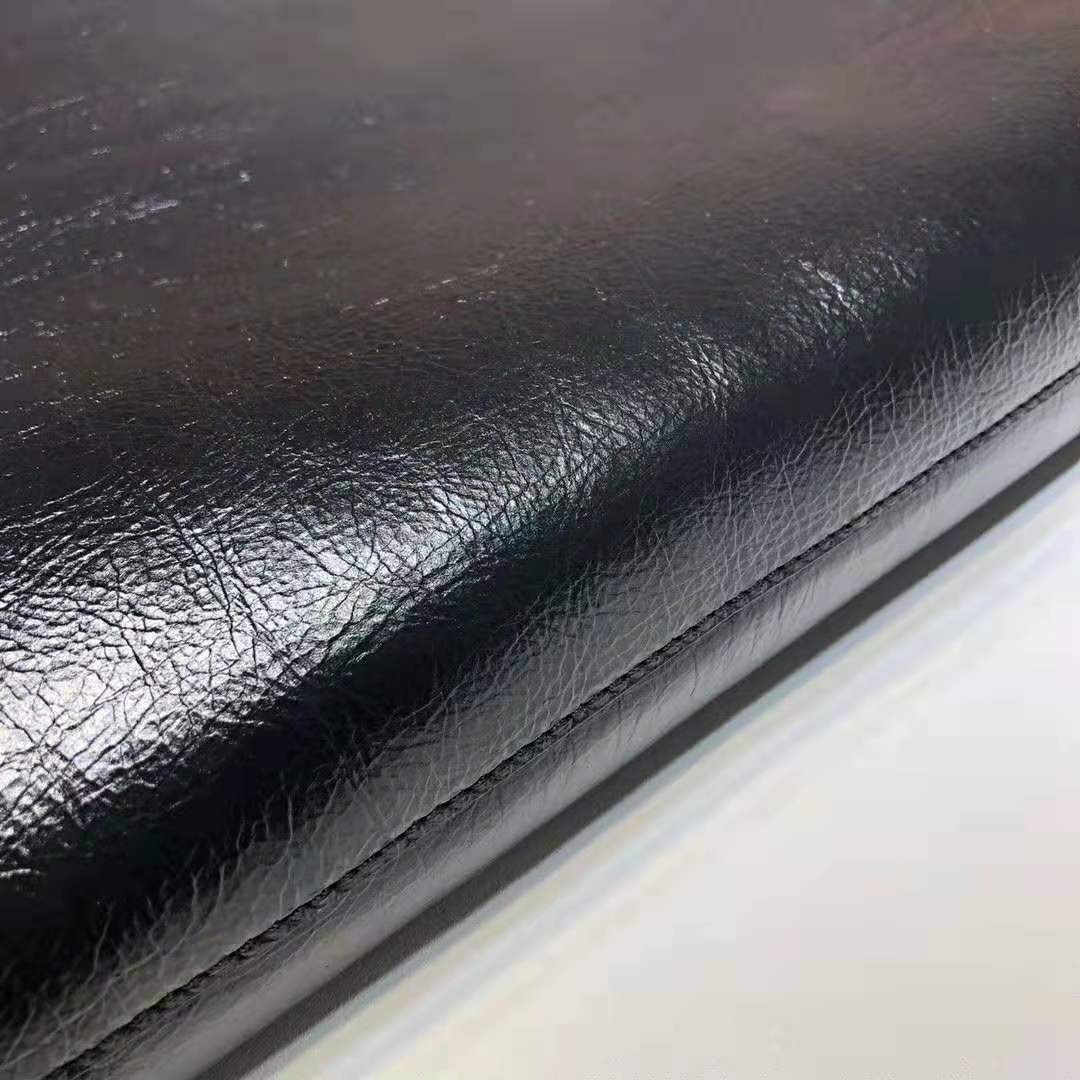 Gucci GG Men Soft Leather Tote in Black Soft Leather