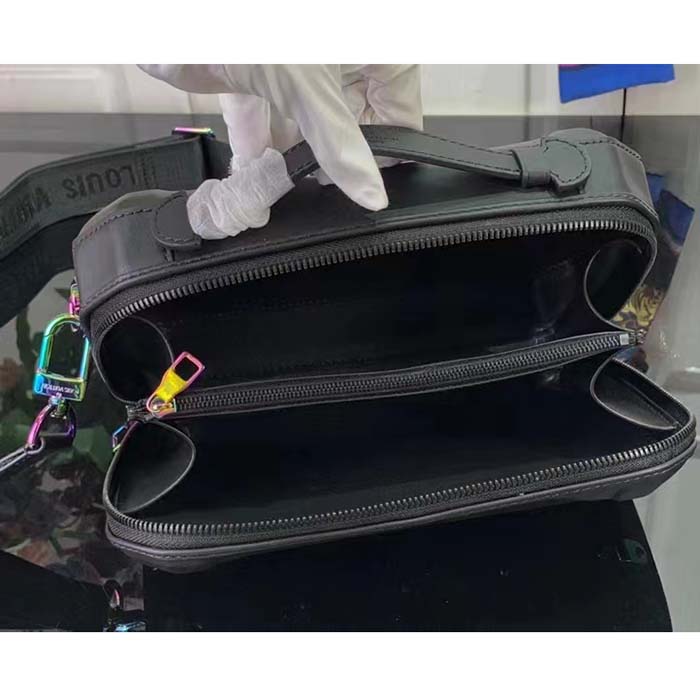 Louis Vuitton LV Unisex Future Trunk Black Calf Leather Double Zip Closure