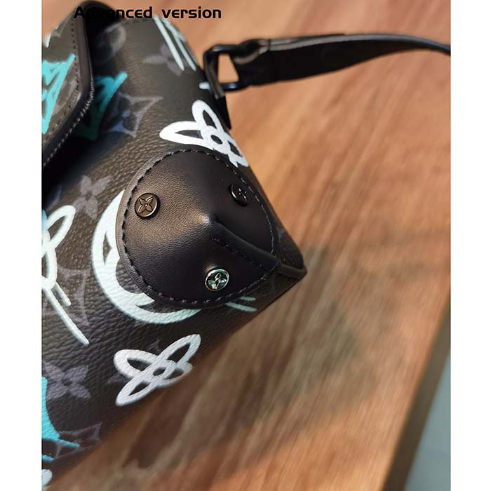 Louis Vuitton LV Unisex Steamer Wearable Wallet Graffiti Green Coated Canvas