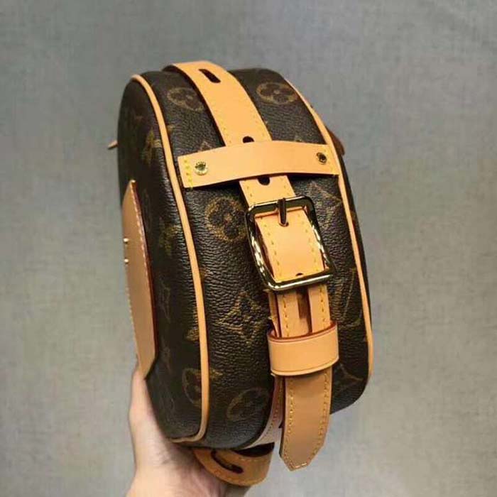 Louis Vuitton LV Women Boite Chapeau Souple MM in Monogram Coated Canvas-Brown