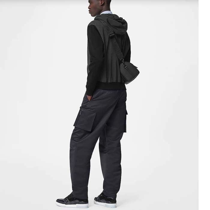 Louis Vuitton Unisex LV Trainer Sneaker Black Eclipse Monogram Canvas Rubber Flowers