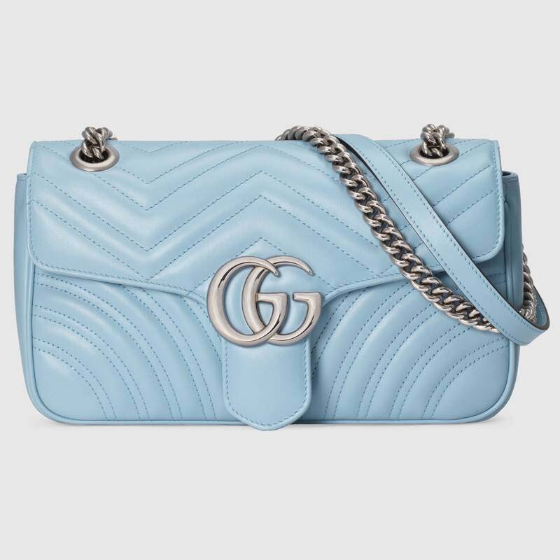 Gucci GG Women GG Marmont Small Shoulder Bag Matelassé Chevron