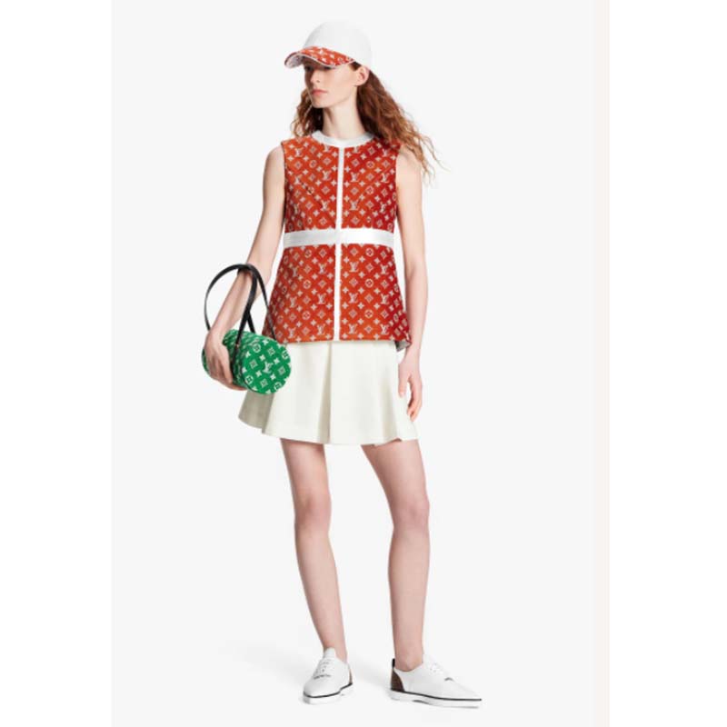 Louis Vuitton LV Unisex Papillon Handbag Green Monogram Jacquard Velvet Cowhide Leather