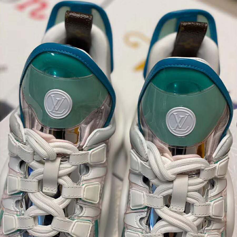 Louis Vuitton LV Women LV Archlight Sneaker in Leather and Technical Fabrics-Aqua