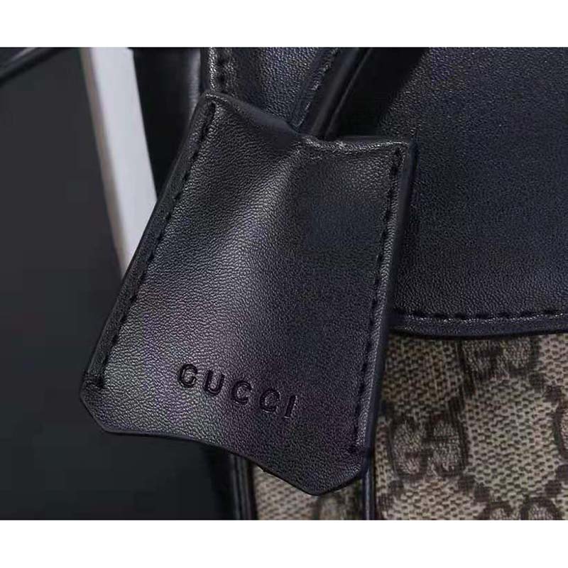 Gucci GG Women Padlock Mini Bag Beige and Ebony GG Supreme Canvas with Black Leather