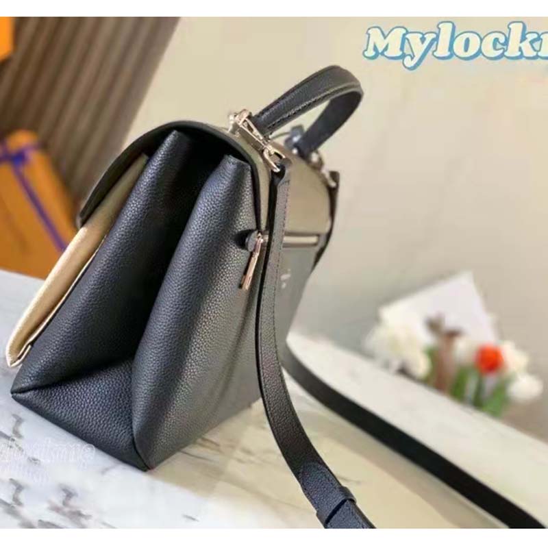 Louis Vuitton LV Women Mylockme Chain Bag Smokey Brown Soft Grained Calfskin