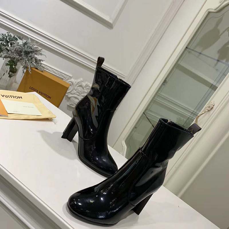 Louis Vuitton LV Women Silhouette Ankle Boot Monogram Canvas-Black