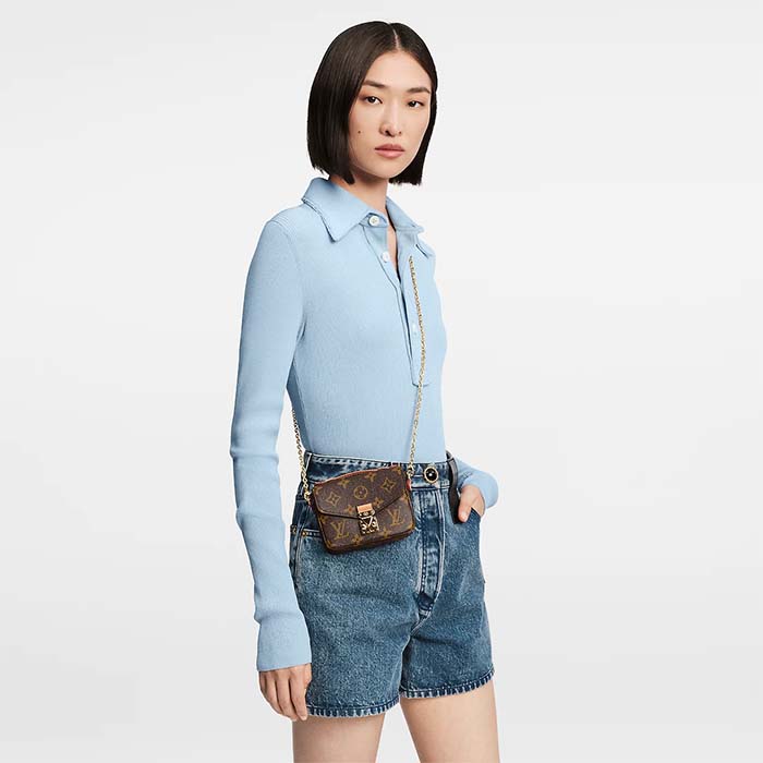 Louis Vuitton LV Women Micro Métis Bag Monogram Coated Canvas Cowhide Leather