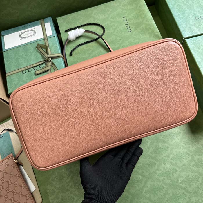 Gucci Unisex Ophidia GG Large Tote Bag Pink GG Canvas Double G