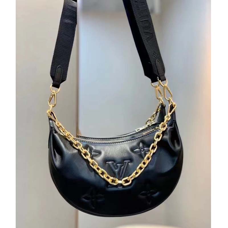 Louis Vuitton LV Women Over The Moon Black Quilted Embroidered Smooth Calf Leather