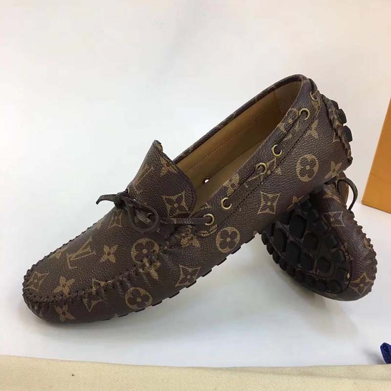 Louis Vuitton LV Men Arizona Moccasin Shoes Brown