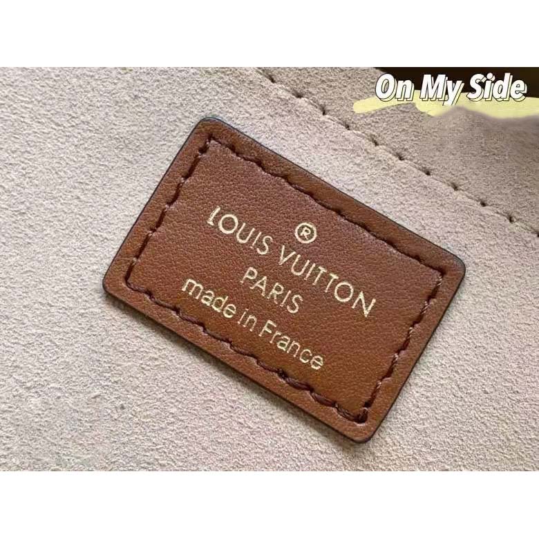 Louis Vuitton LV Women On My Side MM Tote Grey Twist Calfskin Monogram Nappa