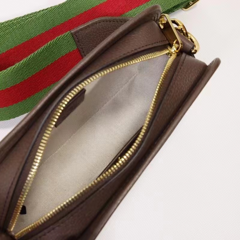 Gucci Unisex Jumbo GG Mini Bag Camel Ebony Canvas Double G