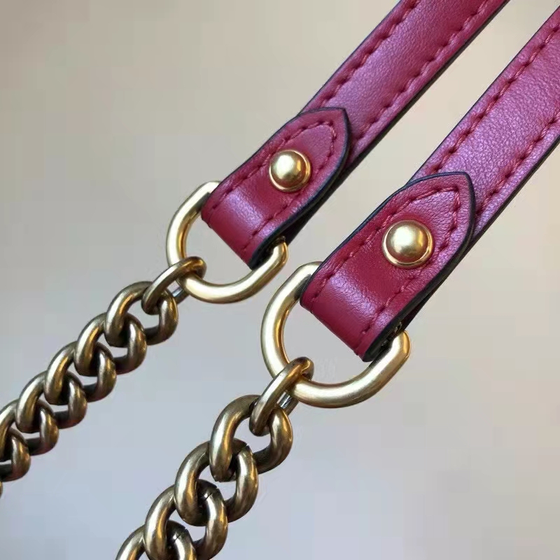 Gucci GG Women GG Marmont Matelassé Mini Bag Red Double G