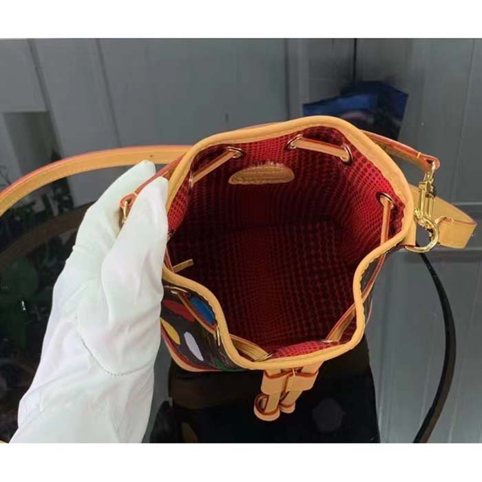 Louis Vuitton LV Women Nano Noé Monogram Coated Canvas 3D Painted Dots Print