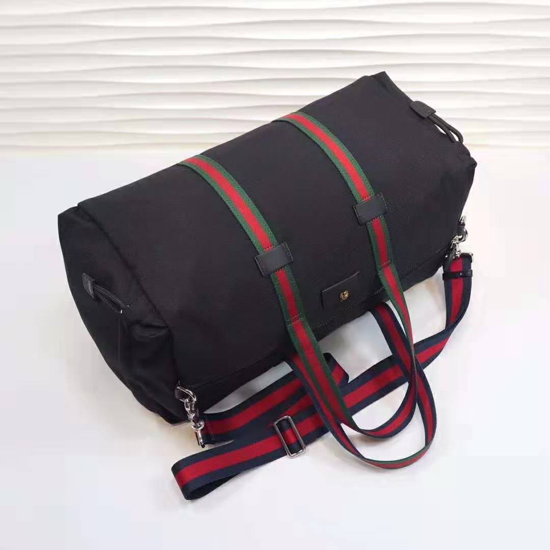 Gucci GG Men Technical Canvas Duffle in Black Technical Canvas