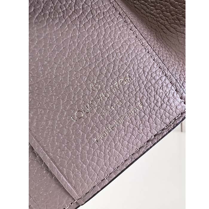 Louis Vuitton LV Unisex Zoe Wallet Monogram Empreinte Embossed Supple Grained Cowhide Leather Tourterelle Gray