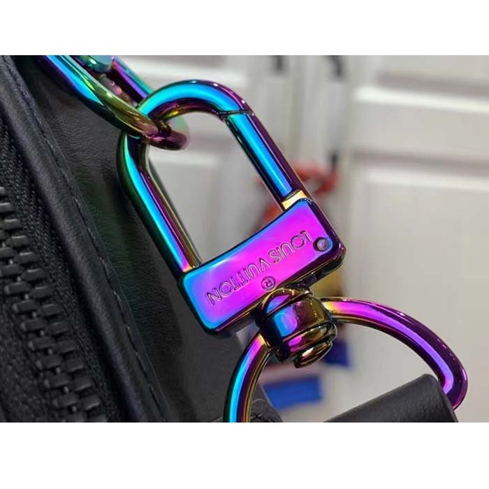 Louis Vuitton LV Unisex Future Trunk Black Calf Leather Double Zip Closure