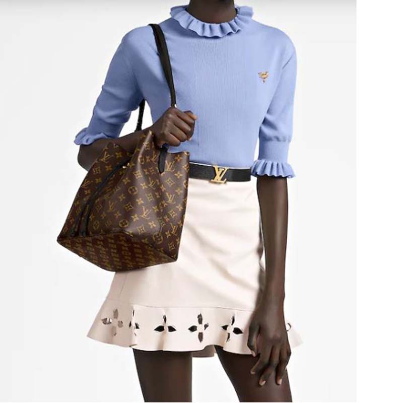 Louis Vuitton Women NéoNoé MM Bucket Bag Black Monogram Coated Canvas