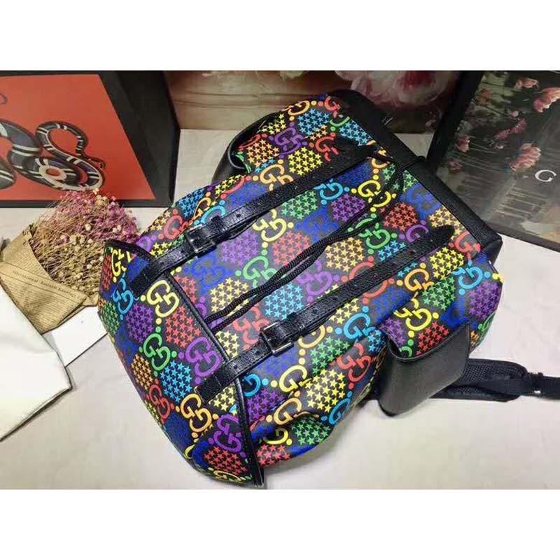 Gucci GG Unisex Medium GG Psychedelic Backpack Psychedelic Supreme Canvas