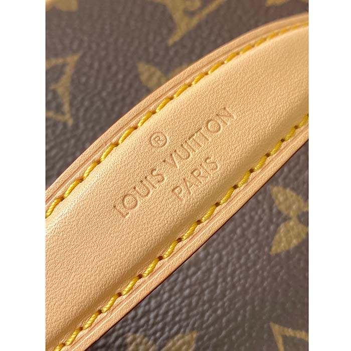 Louis Vuitton LV Unisex Nice Mini Toiletry Pouch Monogram Coated Canvas Natural Cowhide Leather