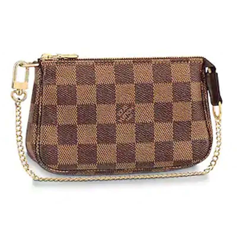 Louis Vuitton LV Women Mini Pochette Accessoires Damier Azur Canvas