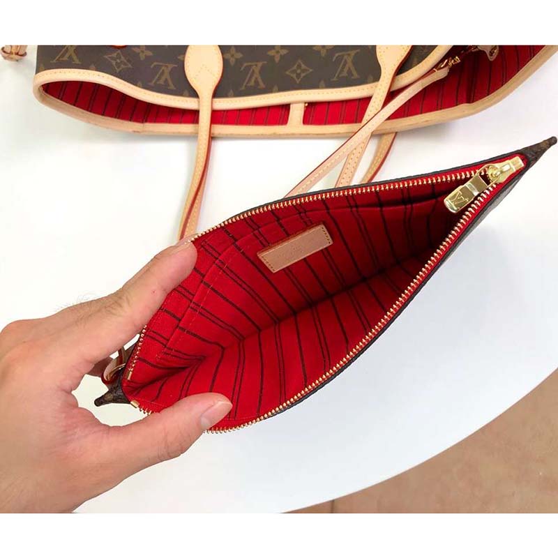 Louis Vuitton LV Women Neverfull MM Bag in Monogram Canvas-Brown