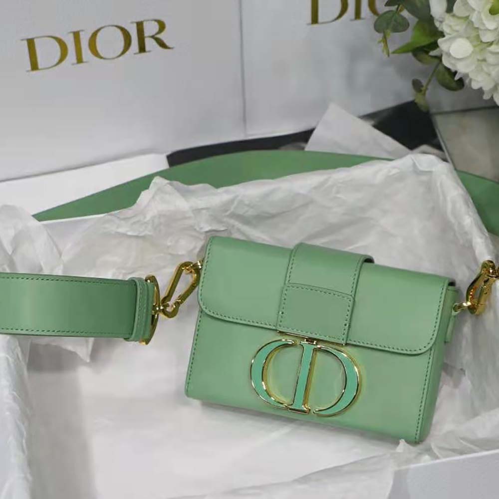 Dior Women 30 Montaigne Box Bag Mint Green Box Calfskin
