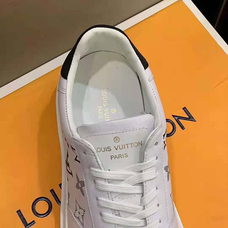 Louis Vuitton Men Beverly Hills Sneaker Monogram-Lasered Grained Calf Leather Epi Calf Leather