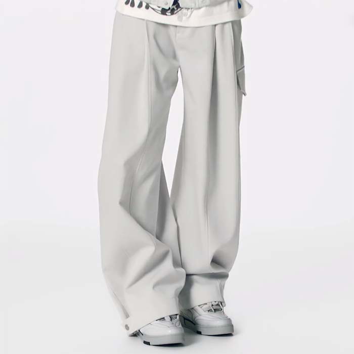 Louis Vuitton Unisex LV Skate Sneaker Grey Grained Calf Leather Rubber Outsole