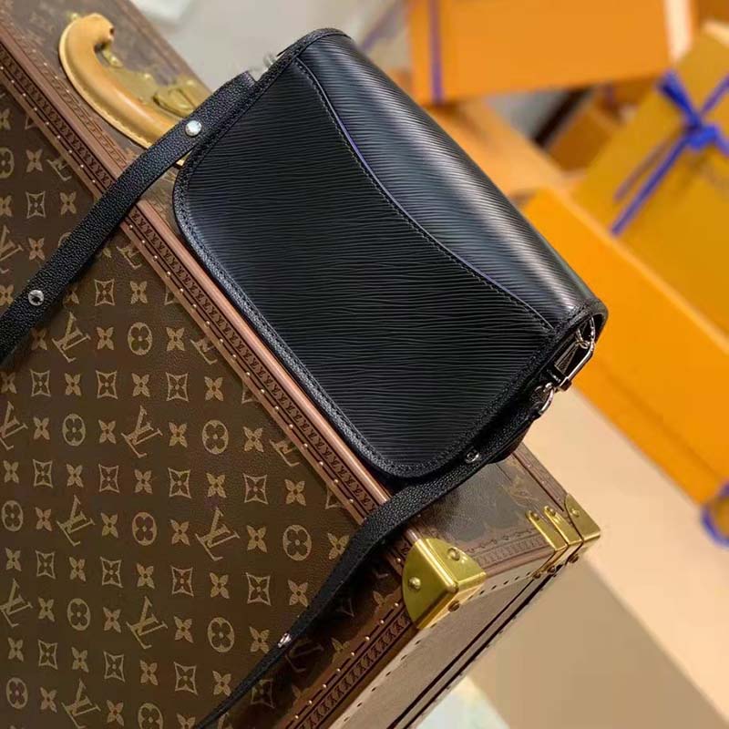 Louis Vuitton LV Women Buci Crossbody Black Epi Grained Smooth Cowhide Leather