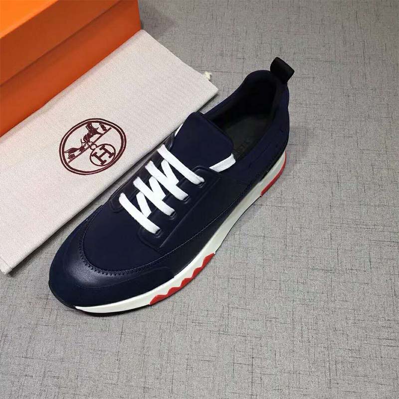 Hermes Men Shoes Stadium Sneaker-Blue